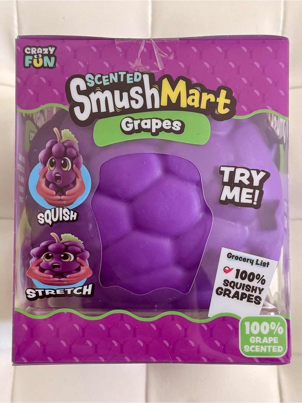 Smush Mart Scented Grapes Squishy Viral Sensory Stress Relief Fidget Toy New